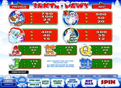 Santa Paws Video Slot Payscreen 2